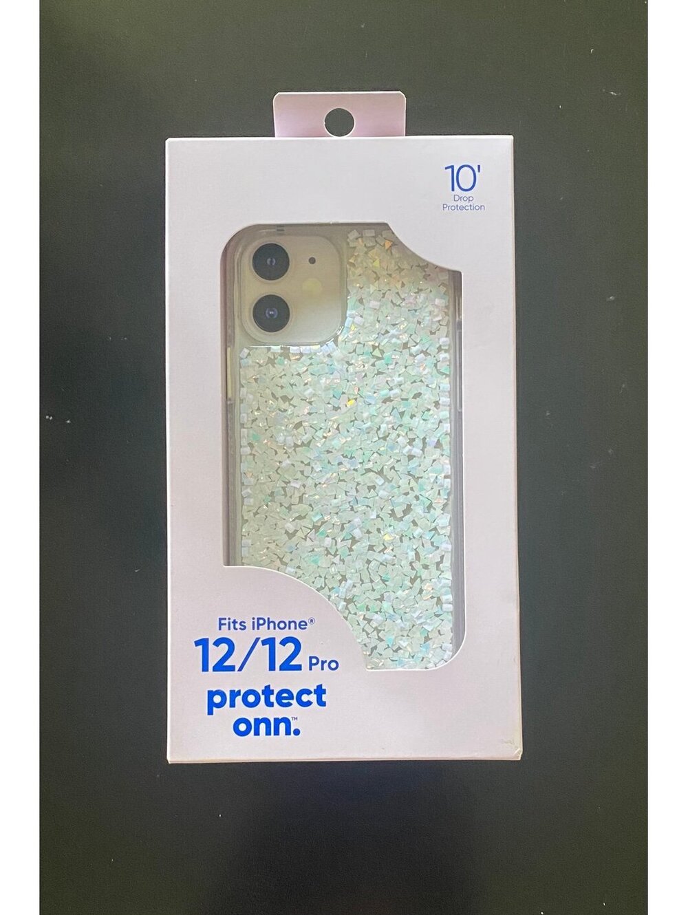 Onn Case for iPhone 12/12 Pro Iridescent Glitter Fleck